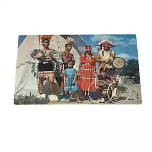 Postal Indios Sioux Ogallala Nebraska Vintage A229 - Imagen 1 de 3