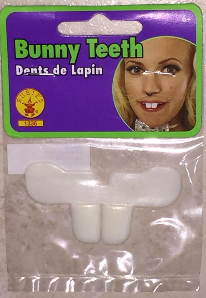 Plastic Easter Bunny Rabbit Hocus Pocus Cindy Lou Buck Teeth Costume Accessory Foto 1 de 1