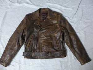 Vintage Wilsons braune Leder Perfecto Motorradjacke mit Thinsulate - Small / 40 - Bild 1 von 5