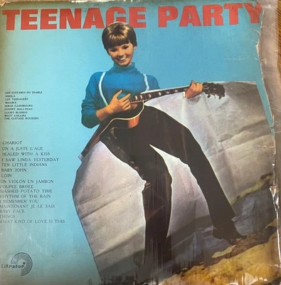 French 1963 Pop LP-Teenage party -Johnny Hallyday , Sheila, Gainsbourg - Israeli - Image 1 of 4