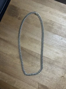 24" Men's Two-Tone Cuban Link Chain Necklace in 14k Gold-Plated - Picture 1 of 5