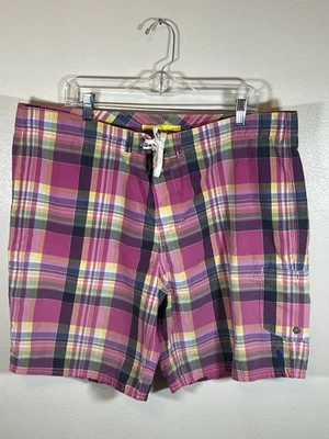 Bañador corto Polo Ralph Lauren para hombre talla 40 rosa a cuadros verde azul  Foto 1 de 4