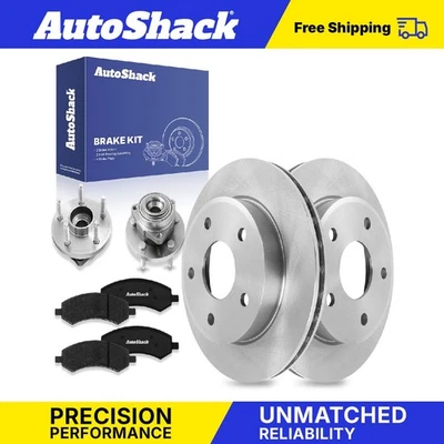Front Brake Rotors Premium Ceramic Pads Hubs for 2005-2010 Dodge Dakota V6 — 第 1/4 张图片