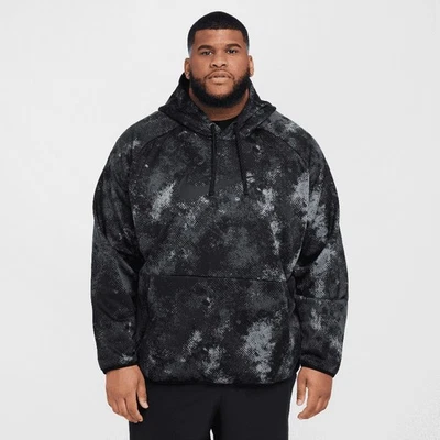 Nike Men's Therma-FIT Versatile Pullover Camo Hoodie Black Size 3XL FZ1088-010 - Image 1 of 4
