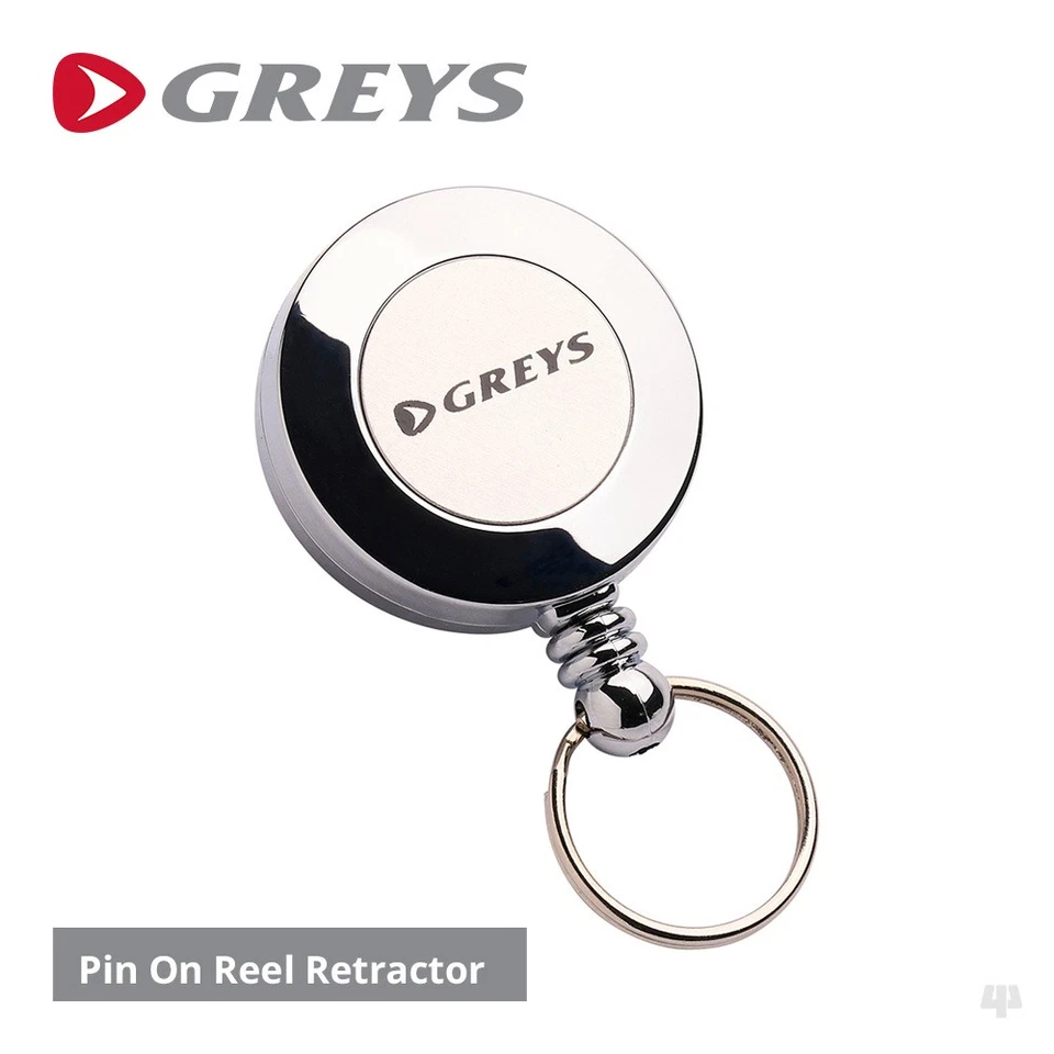Greys Pin-On Reel Retractor - Salmon Sea Trout Bass Pike Greyling Fly Fishing - Image 1 of 1