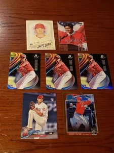 Lote de siete tarjetas de novato Shohei Ohtani 2018 raras - Imagen 1 de 15