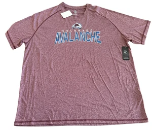 NHL Herren 2XL Colorado Avalanche Meliert Burgund Kurzarm T-Shirt Neu mit Etikett - Bild 1 von 4
