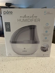 Pure Enrichment Mistaire Silver Ultrasonic Cool Mist Humidifier, 1.5L Tank | NIB - Picture 1 of 5