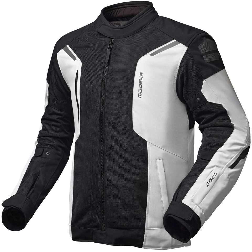 Herren Motorrad Jacke L - Modeka Khao Air 2 II wasserdicht schwarz-hellgrau - Bild 1 von 1
