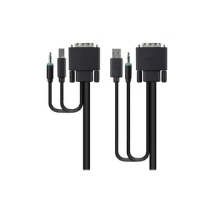 Belkin KVM Cable Set Secure DVI/USB/Audio to DVI/USB-Type B/Audio New F1D9012B06 - Picture 1 of 2
