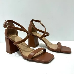 Banana Republic braune Leder Riemchen Blockabsatz Sandalen Größe 7 - Bild 1 von 12