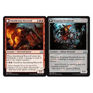 MTG 2x SMOLDERING WEREWOLF - LUPO MANNARO ROVENTE - EMN - MAGIC - Picture 1 of 1