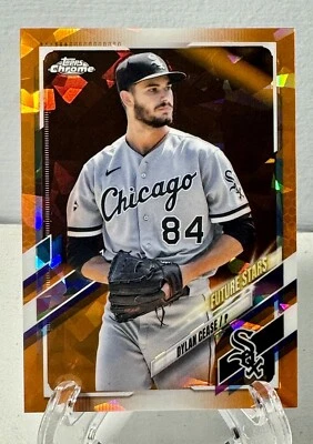 2021 Topps Chrome Sapphire Dylan Cease Orange Refractor /25 - Image 1 of 2