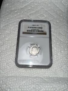 1980 S Roosevelt Dime PF69 Ultra Cameo NGC zertifiziert - Bild 1 von 4