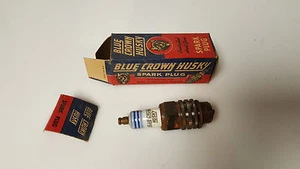 Vintage Blue Crown Husky Spark Plug  88S Vintage Advertising Rat Rod  - Picture 1 of 6