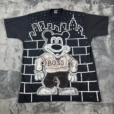 Camiseta Graffiti Mickey Boss De Colección Para Hombre L Puntada Única Grunge Años 90 FOTL Foto 1 de 4