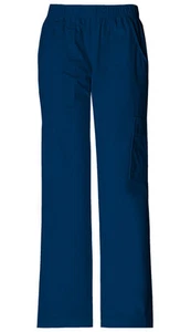Scrubs Cherokee Workwear Tall Mid Rise Cargo Pant 4005T NAVW Navy Free Shipping - Picture 1 of 3