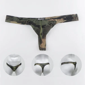 Para hombres Niños Camuflaje Bolsa de Bikini Tanga de Bikini Ascentina Baja Cuerda G Ropa Interior Calzoncillos - Imagen 1 de 11