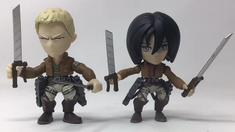 The Loyal Subjects Attack on Titan: Angry Reiner Braun & Mikasa Ackerman EUC Cover
