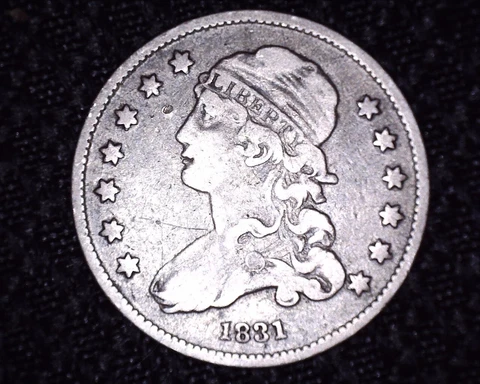 1831 Capped Bust Silver Quarter 1st Year Variety -2 Large Letters  #S101 Cover