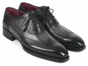 Oxford para hombre Paul Parkman Goodyear con punta de ala ondulada negros y gris (ID #6819-GRIRY) - Imagen 1 de 6