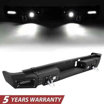 Rear Bumper For 2019-2024 Dodge Ram 1500 Assembly w/ Dual Exhaust w/ Park Holes - Image 1 of 4