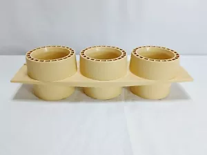 Vtg Tupperware/Tuppercraft 3 Pot PLANTER SET=#1378-7=Tan/Beige color=Herb pots - Picture 1 of 15