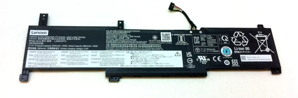 Batería Original Lenovo V15 G2 ALC IdeaPad 3 15ITL6 11.1V 45Wh 3964mAh L20M3PF0 Foto 1 de 1