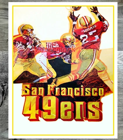 Vintage NFL San Francisco 49ers Color Poster Print 8 X 10 REPRINT Photo Picture Cover