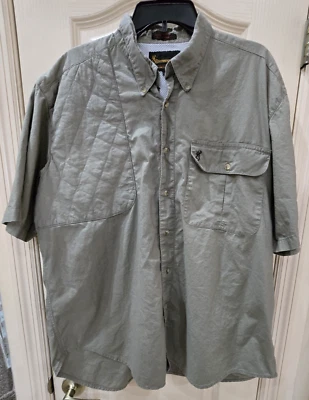 Browning Shooting Shirt Men's XL OD Green Hunting Padded Shoulder Vented VGC - Image 1 of 4