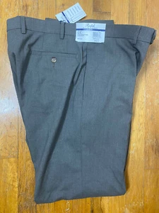Ralph Lauren Comfort Flex Men Dress Pants 36x32 Slim Fit Flat Taupe New - Picture 1 of 9