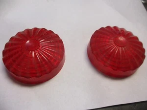 Deitz 558 Vintage NOS 2-3/8" Red Starburst Clearance Marker Light Lens 063825 - Foto 1 di 5