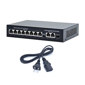 10 Port Gigabit PoE Switch +2 Gig Uplink Power Over Ethernet 120W IEEE802.3af/at - Picture 1 of 11