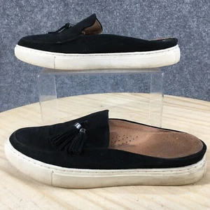 Gentle Souls By Kenneth Cole Sandals Womens 7 M Casual Slip On Tassel Mule Black - Picture 1 of 10