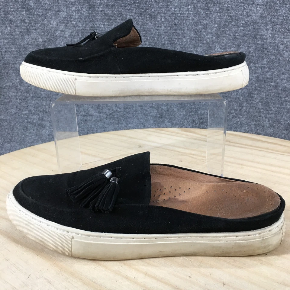 Gentle Souls By Kenneth Cole Sandals Womens 7 M Casual Slip On Tassel Mule Black - Image 1 of 4