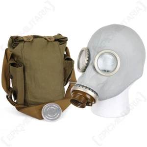 Original  Soviet Era Russian GP5 Gas Mask - Grey Surplus with Bag No Filter - Picture 1 of 7