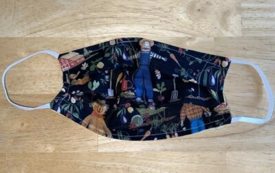 Handmade Adult Cloth Face Mask Washable Reusable Reversible Cotton pick design - Image 1 of 3