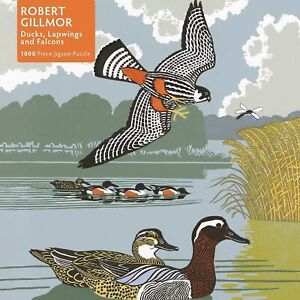 Adult Jigsaw Puzzle Robert Gillmor: Ducks  Falcons and Lapwings: 1000-P New Book