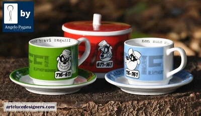 Set tazzine caffè con piattino e zuccheriera banda bassotti disney colazione - Immagine 1 di 4