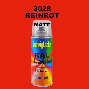 Pulvérisateur Ral MATT 3028 rouge pur 400 ml vernis coloré décollaqué spray colorant - Photo 1/5