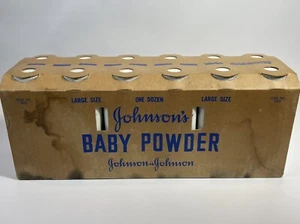 RARE Case Of Vintage Johnson’s Baby Powder W/TALC Tin Can Large 9 oz Sealed NOS - Picture 1 of 8