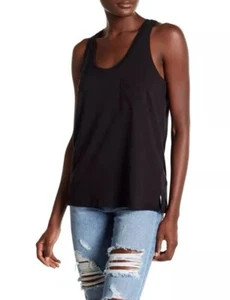 MADEWELL WOMEN'S BLACK TANK TEE SLEEVELESS SCOOP NECK WHISPER COTTON LARGE - Picture 1 of 2
