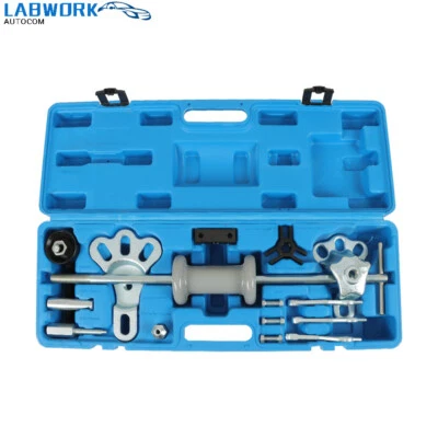 17个滑动锤凹痕拉拔器工具套件包括扳手适配器轴轴承轮毂 — 第 1/4 张图片