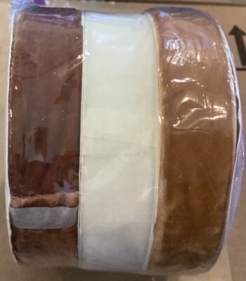 Velvet Ribbon Spool Set 10Y x 3 Rolls For Crafts & Decorations 1 in W Tricolor - Image 1 of 3