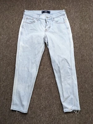 HOLLISTER Jeans Women's 3 Light Blue Low Rise Crop Boyfriend Stretch Denim - Image 1 of 4