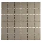 Ceramic Mosaic Tile Shore 2x2 Grid Matte Kitchen Bathroom Wall Backsplash Gray