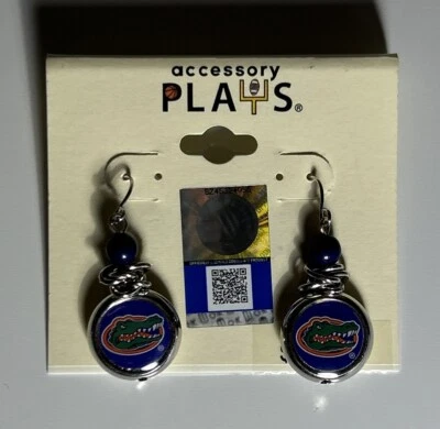 Pendientes Accesorios Juegos - Logo Florida Gators Cuentas Azules y Tono Plateado Foto 1 de 3