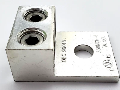 Morris 90818 Double Barrel Mechanical Lug 350 MCM - #6 AWG .56" Hole Dual Rated