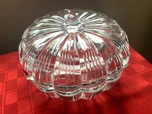Marquis by Waterford 8" Crystal Covered Pumpkin Candy Dish Bowl - Picture 1 of 16