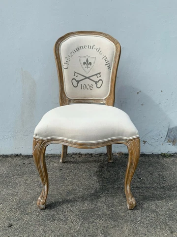 French Chair Vanity Seating Italian Country Provincial Hollywood Regency Stool Cover
